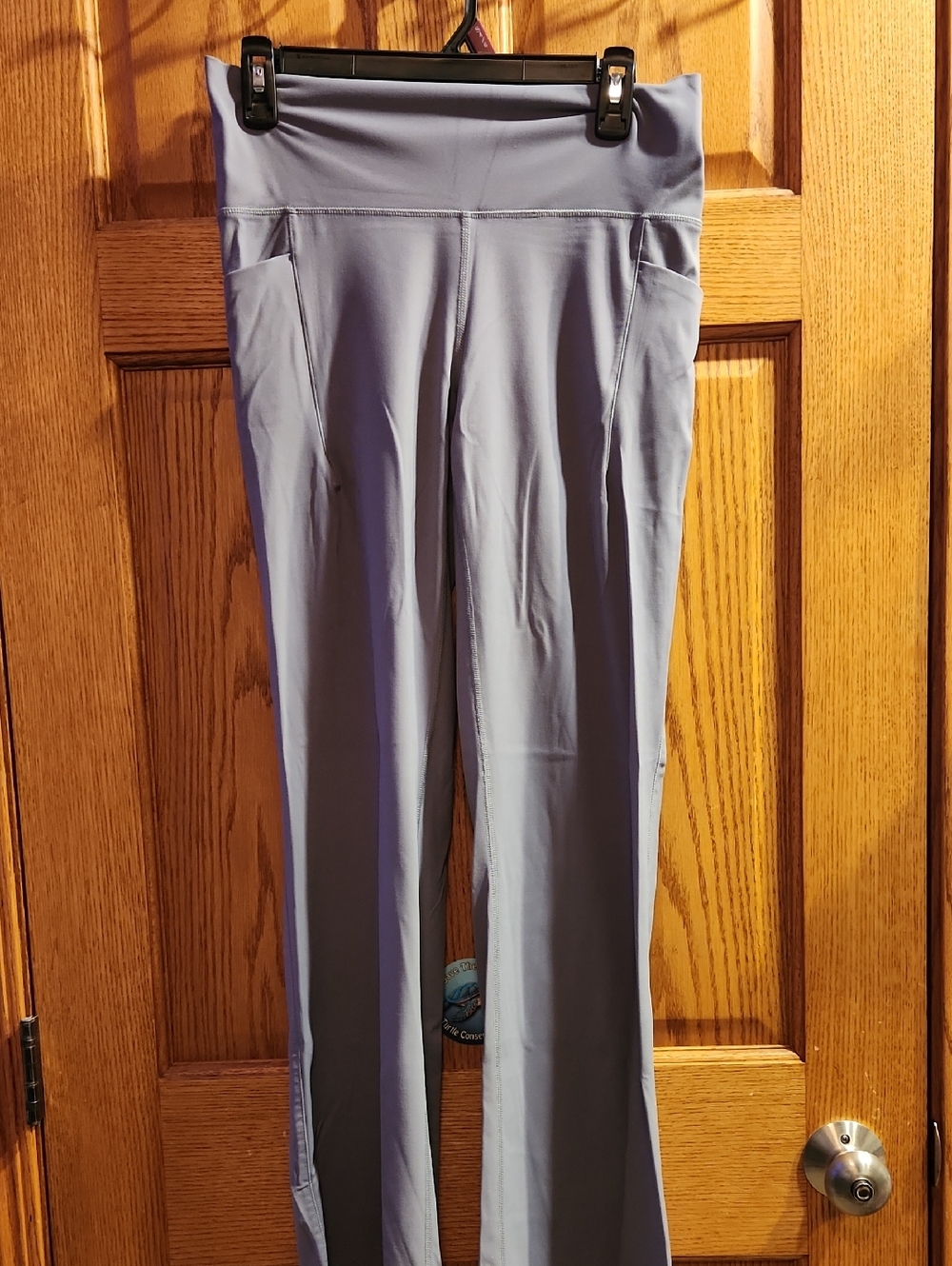 Avia Sage Green Stretch Track Pants with Phone Pockets